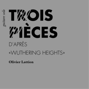 Trois pièces d'après Wuthering Heights, page de couverture